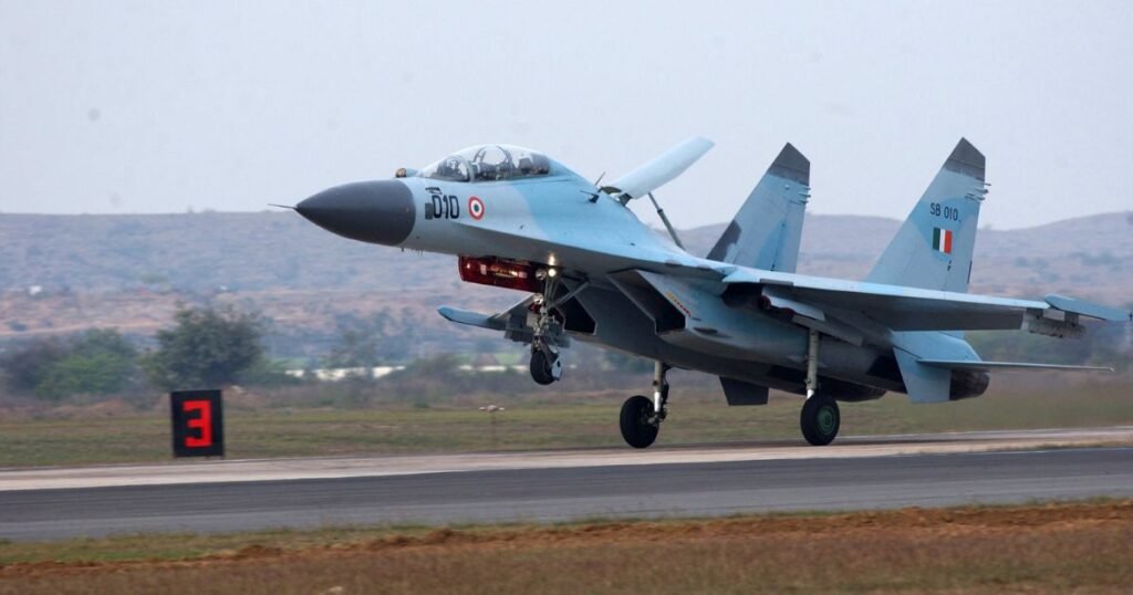 Indian Air Force Sukhoi Su-30MKI fighter aircraft — backbone of India's air power dependent on Russian supply chains