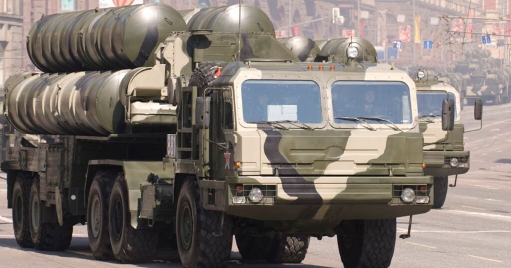 Russian S-400 Triumf air defence missile system on military parade in Moscow